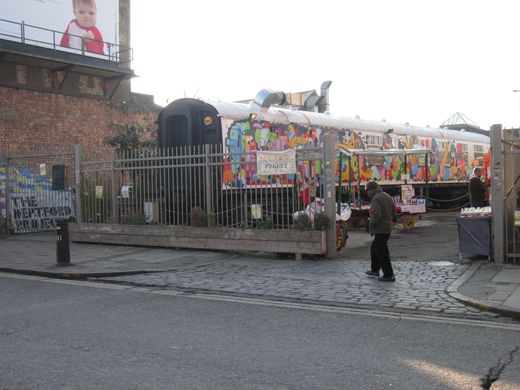 The Deptord Project conversion of a train carriage into a cafe.